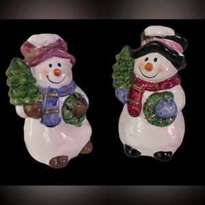 1980’s Mrs and Mrs Snowman Salt and Pepper Shakers